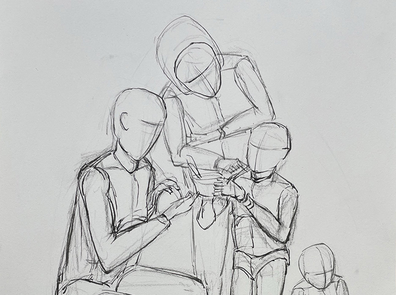 韦奕轩速写作品